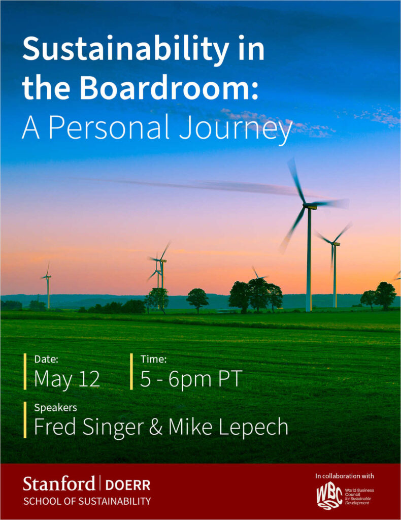 Stanford Webinar: Sustainability in the Boardroom May 12