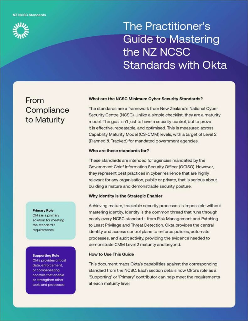 The Practitioner’s Guide to Mastering the NZ NCSC Standards with Okta
